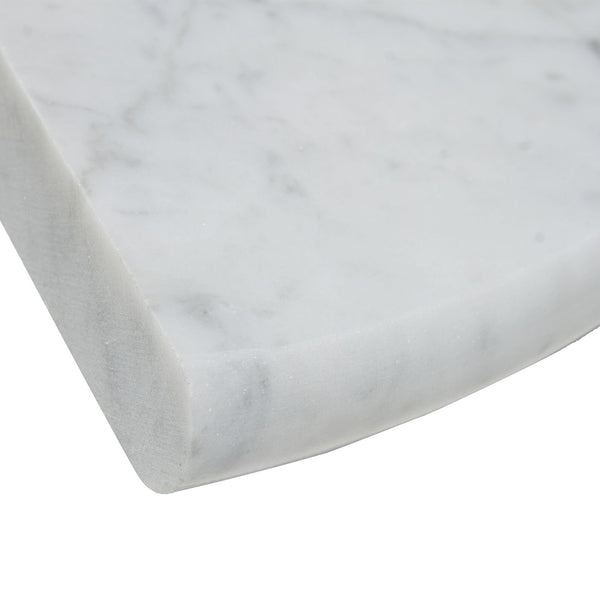 Carrara White Marble Corner Shower Shelf