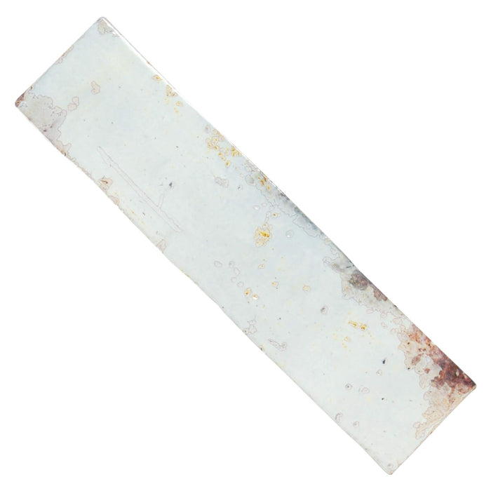 Distressed Rustic White and Rust Red Ceramic 3x12 Subway Tile