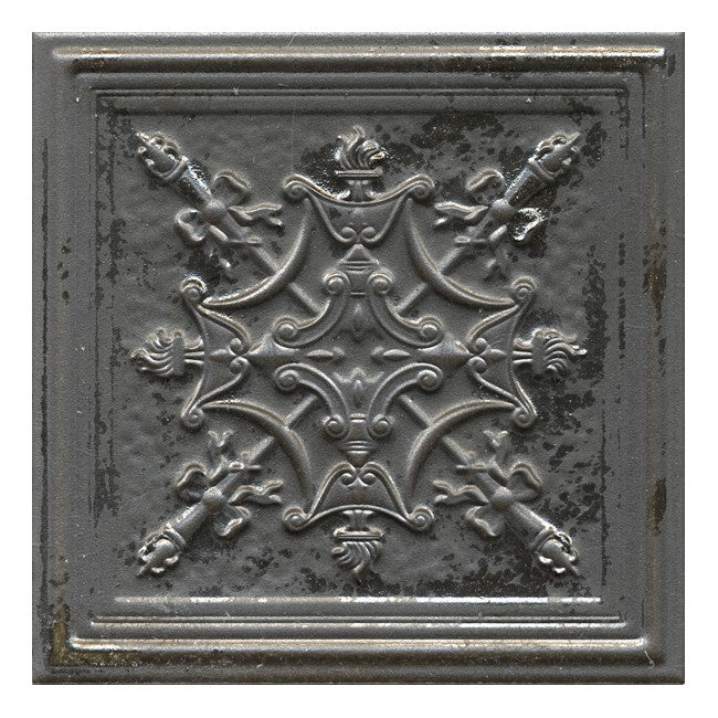 Silver Gray Faux Tin Backsplash Tile