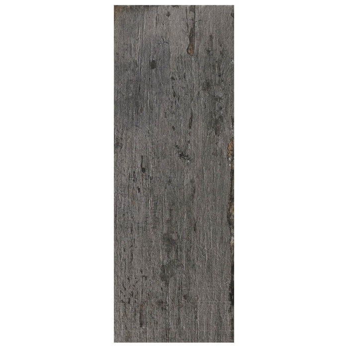 Closeup of Ash Gray Distressed Wood Look Porcelain Tile