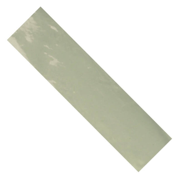 Glossy Textured Ceramic Pale Green Subway Tile