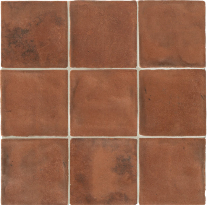 Matte Marsala Red 4x4 Terracotta Ceramic Backsplash Tile