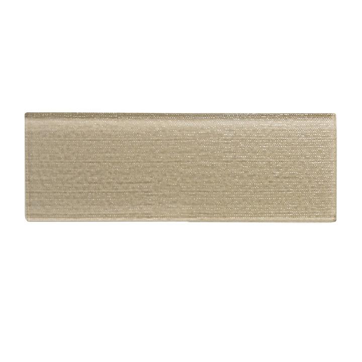 Beige Textured Glass Subway Tile